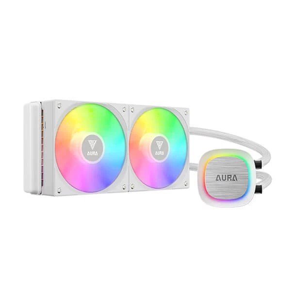 Gamdias Aura GL240 V2 WH ARGB CPU Liquid Cooler (White)