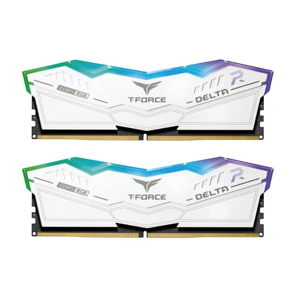TeamGroup T-Force Delta RGB 64GB (32GBx2) DDR5 5200MHz Desktop RAM (White)