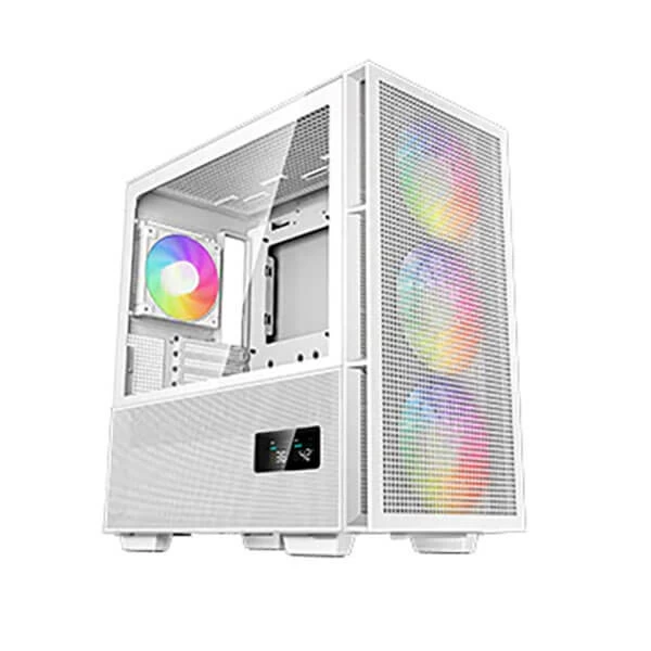 Deepcool CH560 Digital WH Mesh ARGB (E-ATX) Mid Tower Cabinet (White)
