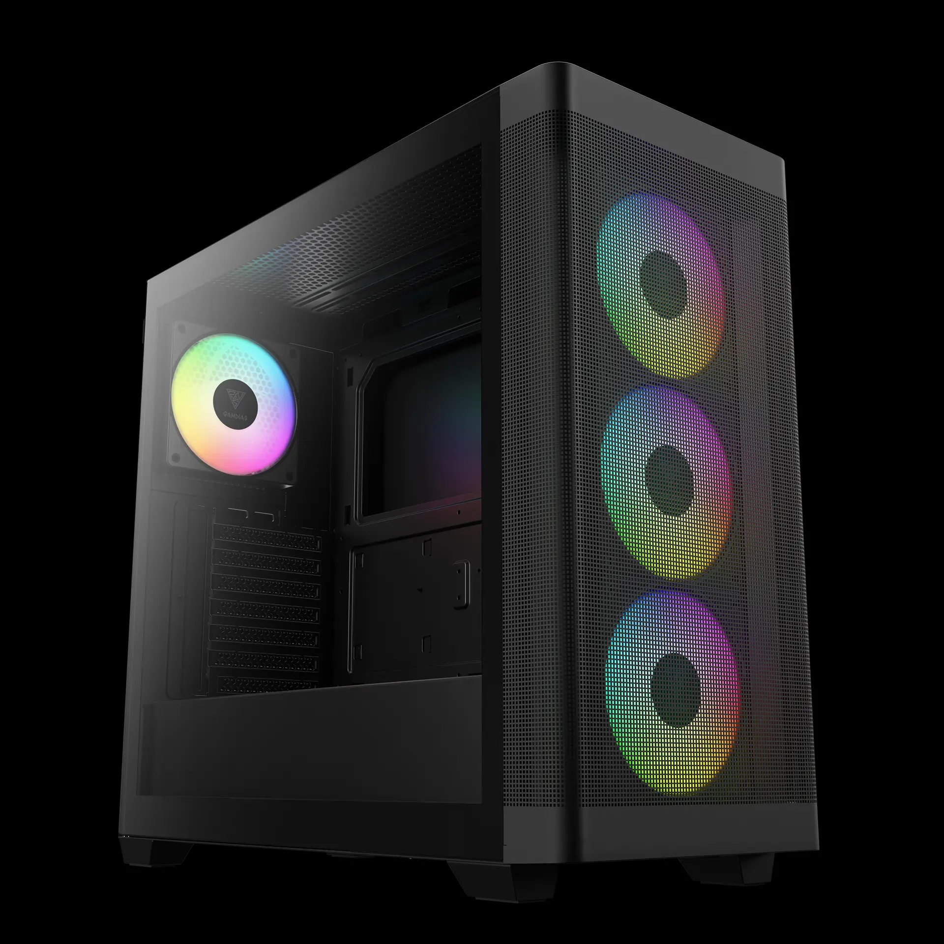 GAMDIAS Athena M3 ARGB EATX Mid Tower Cabinet (Black) - Image 2