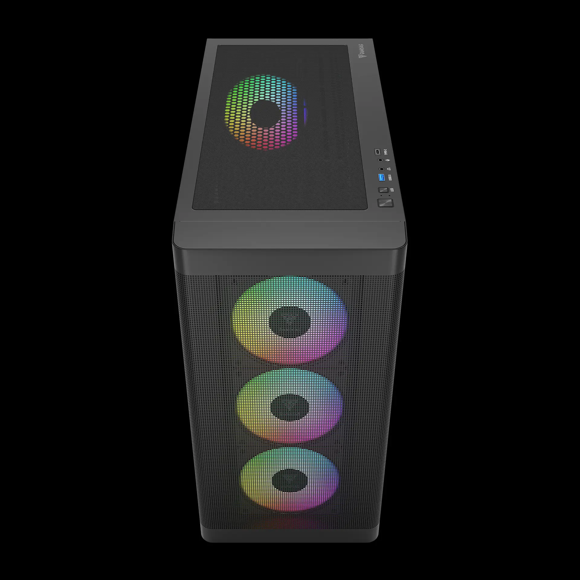 GAMDIAS Athena M3 ARGB EATX Mid Tower Cabinet (Black) - Image 3