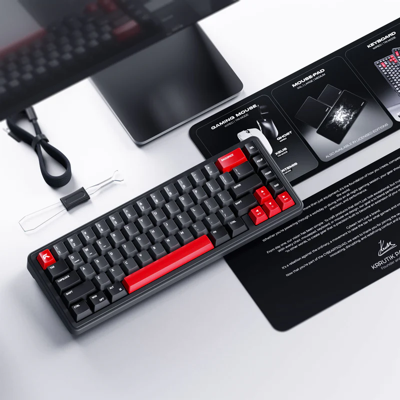 Cybeart Akula 99 - Compact Full Size Wireless RGB Mechanical Keyboard-Black - Image 9