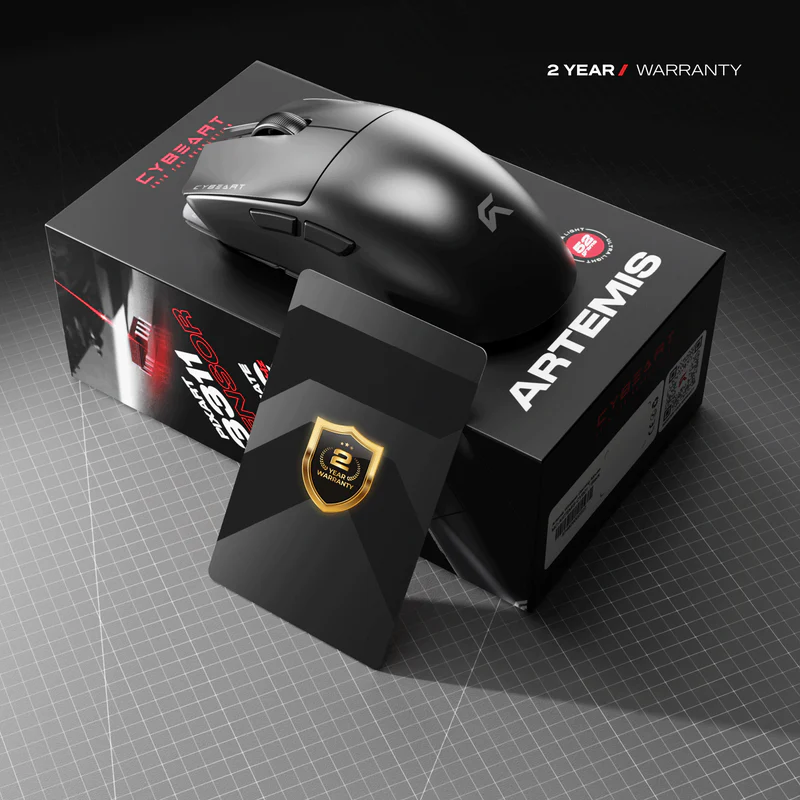 Cybeart Artemis 52g Ultra-Light Wireless Gaming Mouse-Black - Image 9