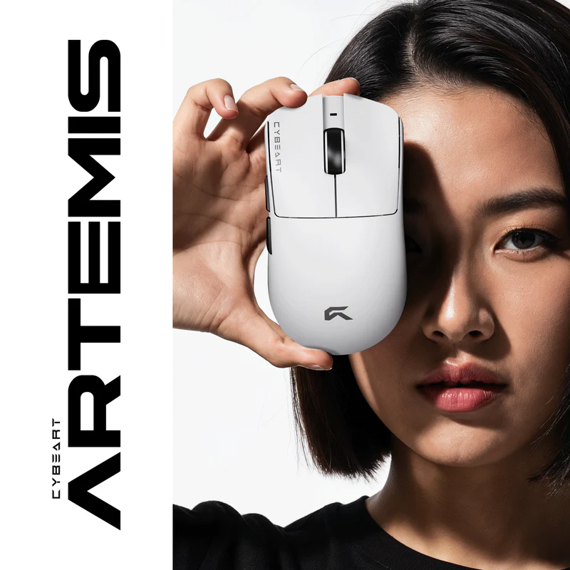 Cybeart Artemis 52g Ultra-Light Wireless Gaming Mouse - White - Image 6
