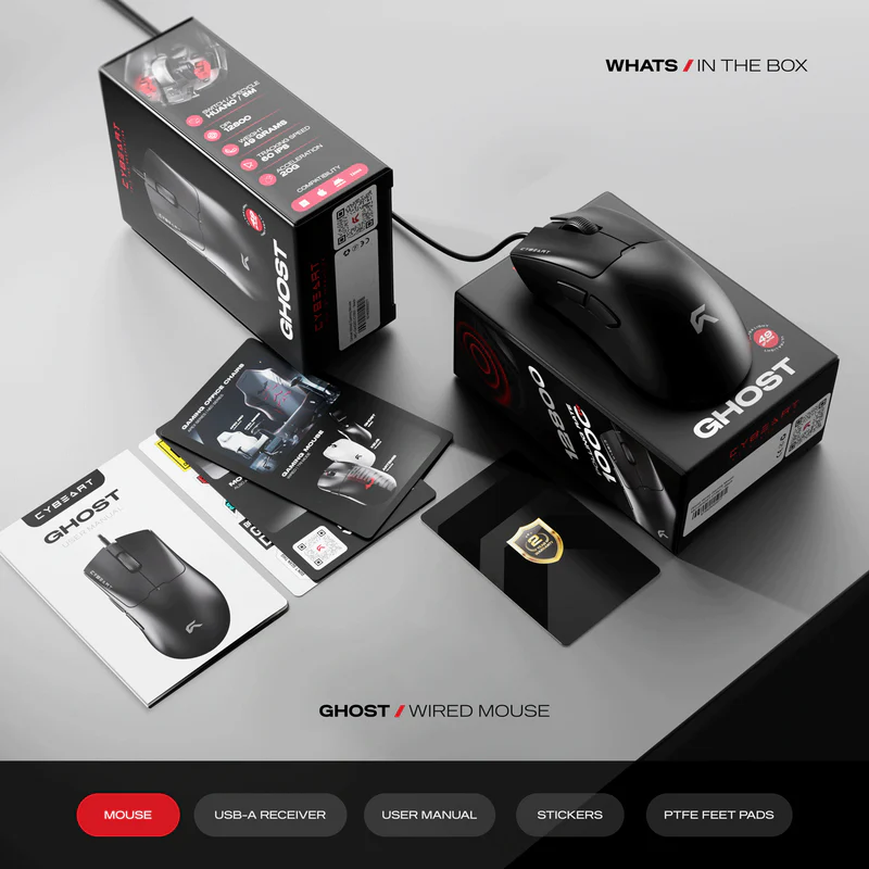 Cybeart Ghost 49g Ultra-light Wired Gaming Mouse - Image 11