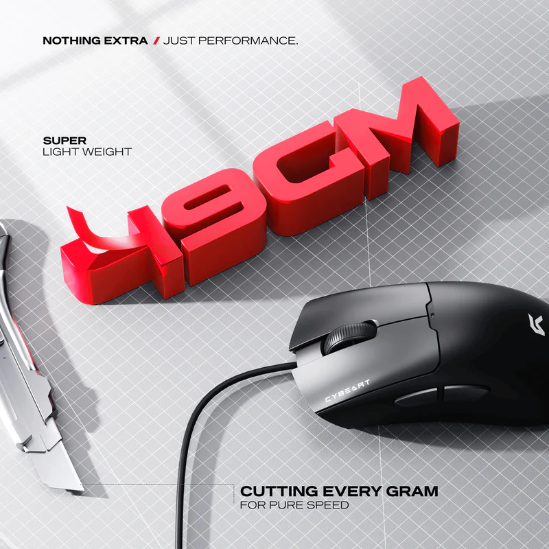 Cybeart Ghost 49g Ultra-light Wired Gaming Mouse - Image 6