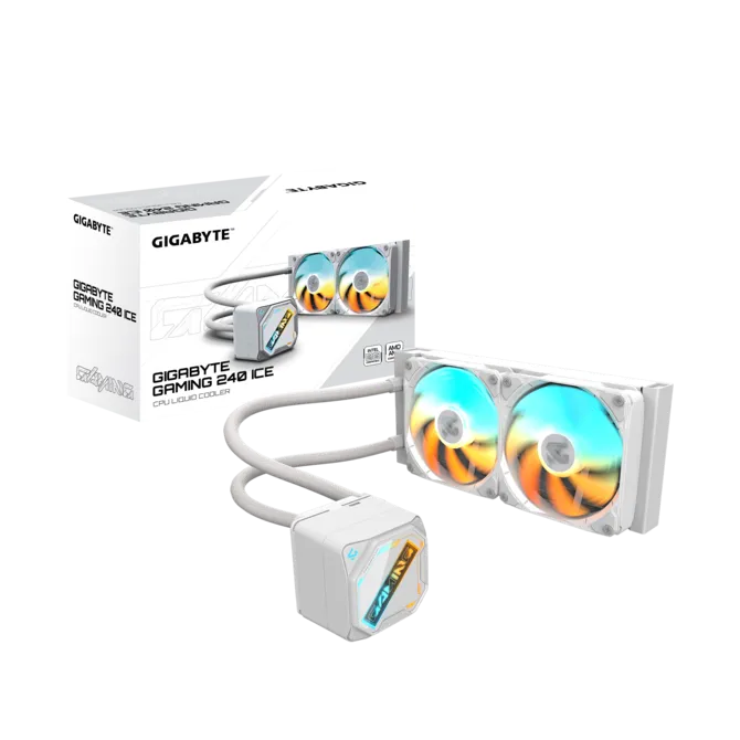 Gigabyte Gaming 240 ICE ARGB 240mm CPU Liquid Cooler-White - Image 4