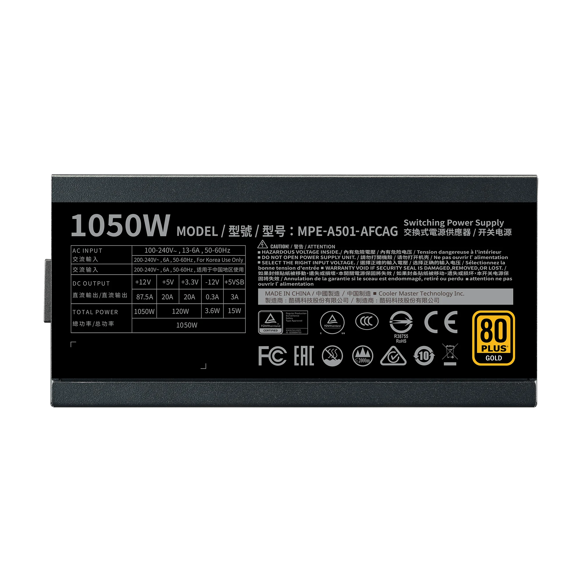 Cooler Master MWE Gold 1050 Watt V2 80 Plus Gold SMPS - Image 7
