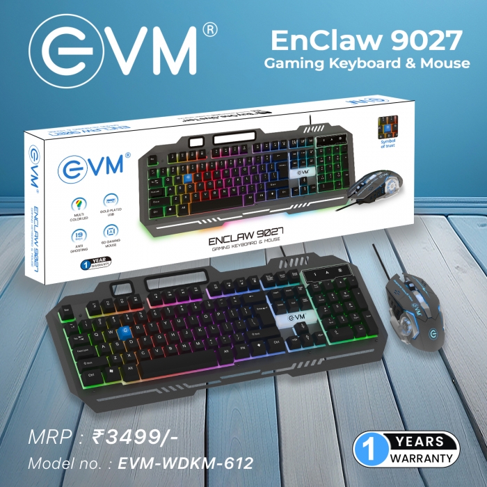 EVM EnClaw 9027 Gaming Keyboard and Mouse Combo (Black) - Image 5
