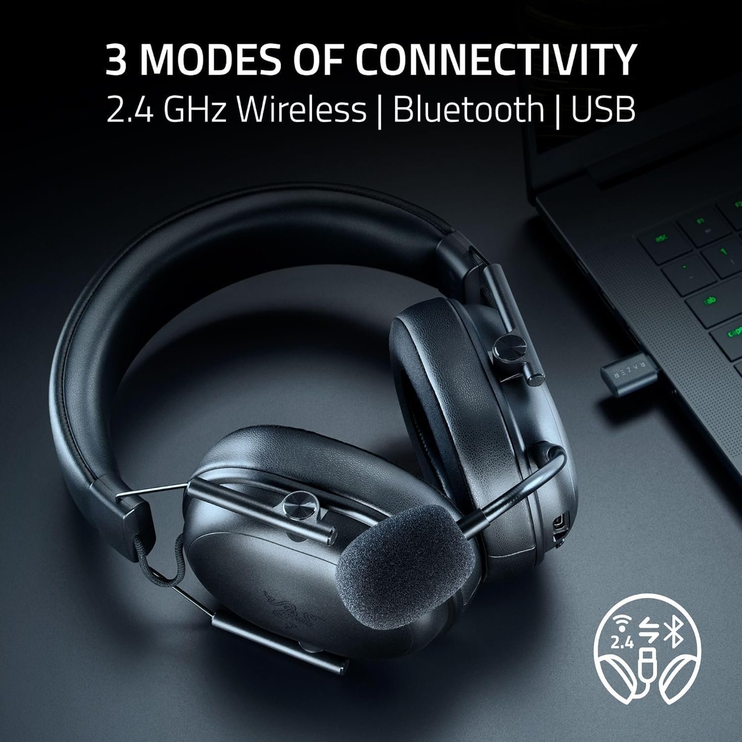 Razer BlackShark V3 X HyperSpeed Wireless E-Sports Headset Black - Image 6