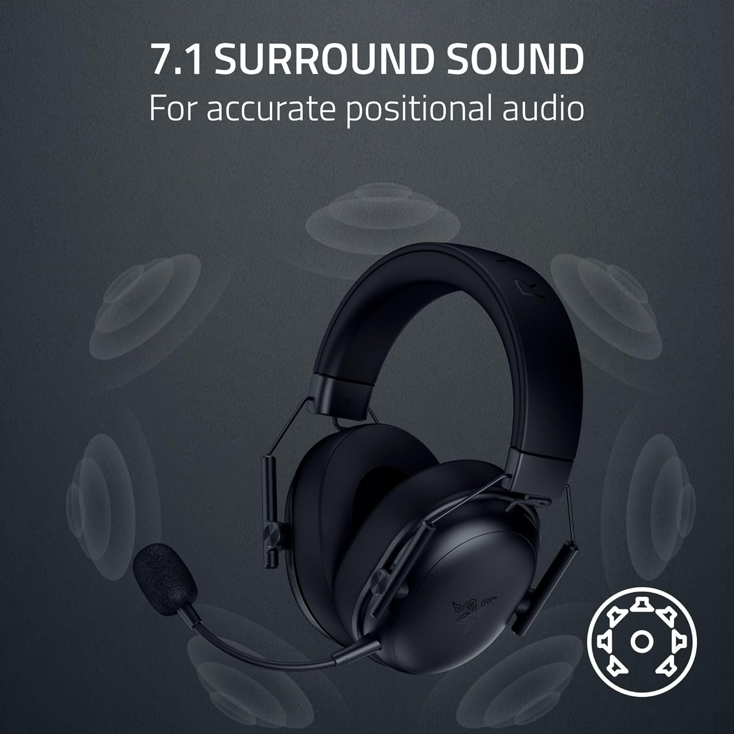 Razer BlackShark V3 X HyperSpeed Wireless E-Sports Headset Black - Image 7