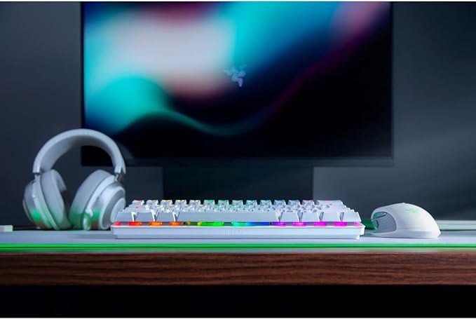 Razer Huntsman Mini Gaming Keyboard Clicky Optical Mercury Purple Switches White - Image 3