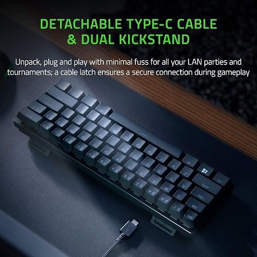 Razer Huntsman Mini Gaming Keyboard Clicky Optical Purple Switches (Black) - Image 3