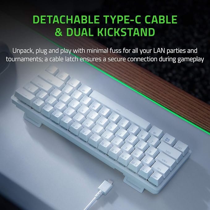 Razer Huntsman Mini Gaming Keyboard Linear Optical Mercury Red Switches White - Image 4