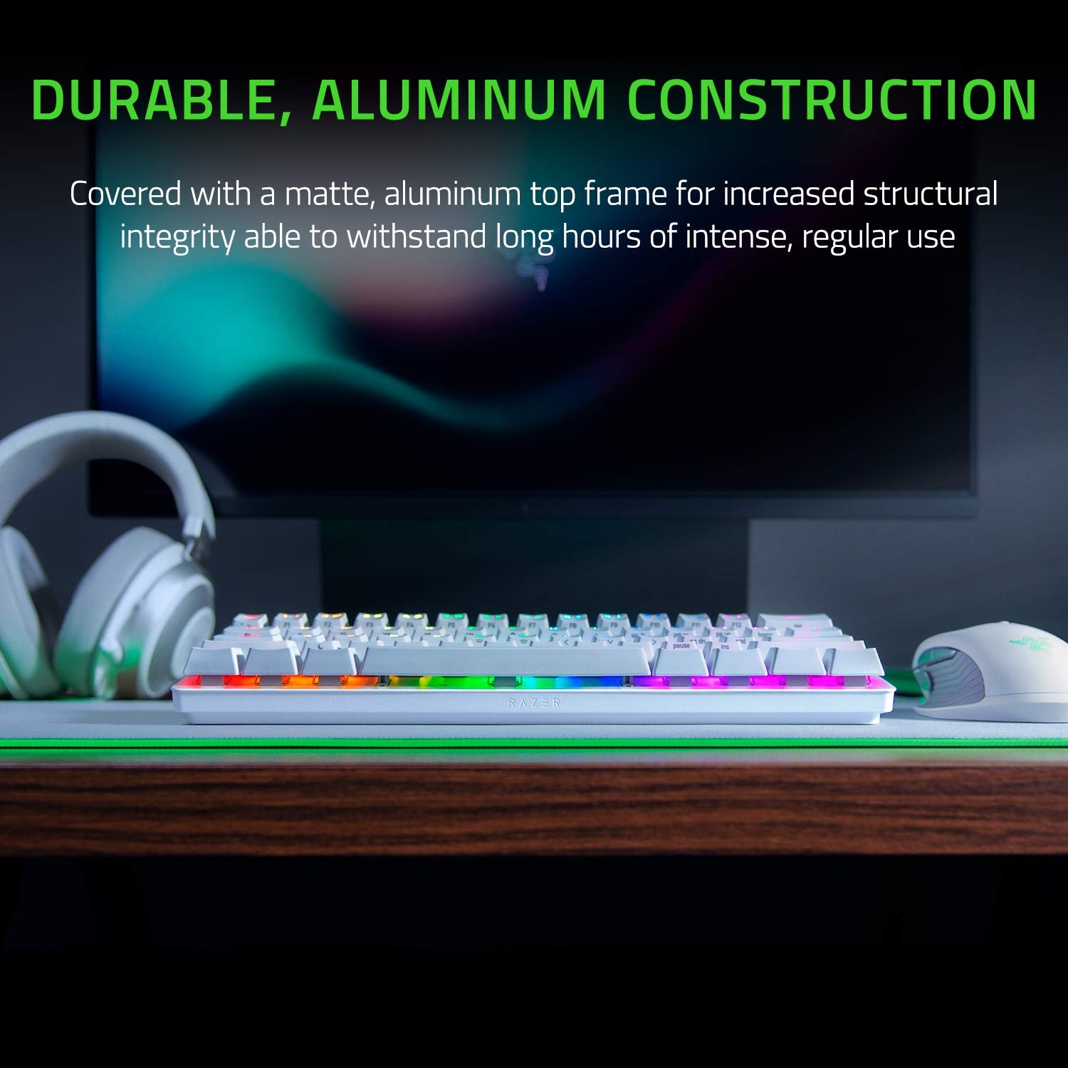 Razer Huntsman Mini Gaming Keyboard Linear Optical Mercury Red Switches White - Image 5