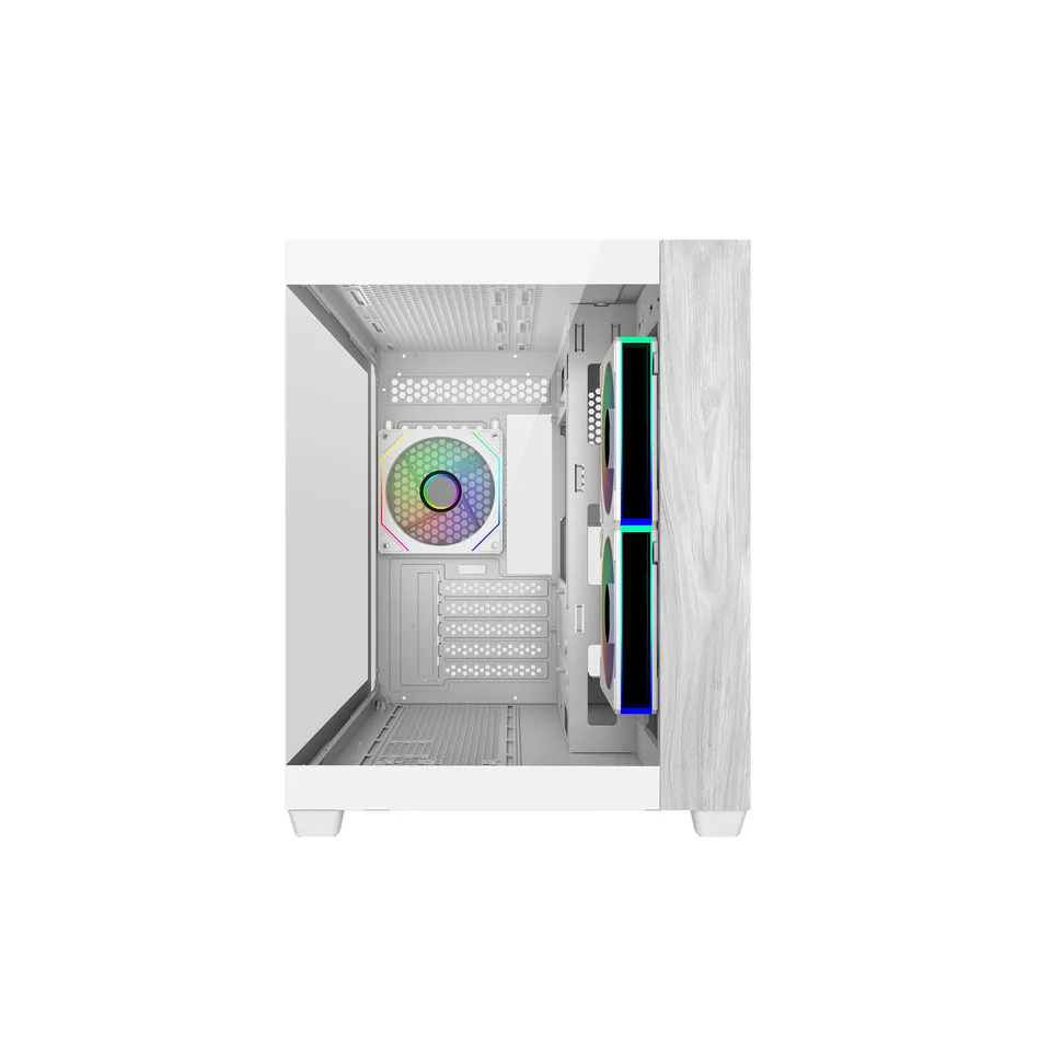 Cooler Master Elite 481 Wood ARGB M-ATX Mini Tower Case White - Image 2