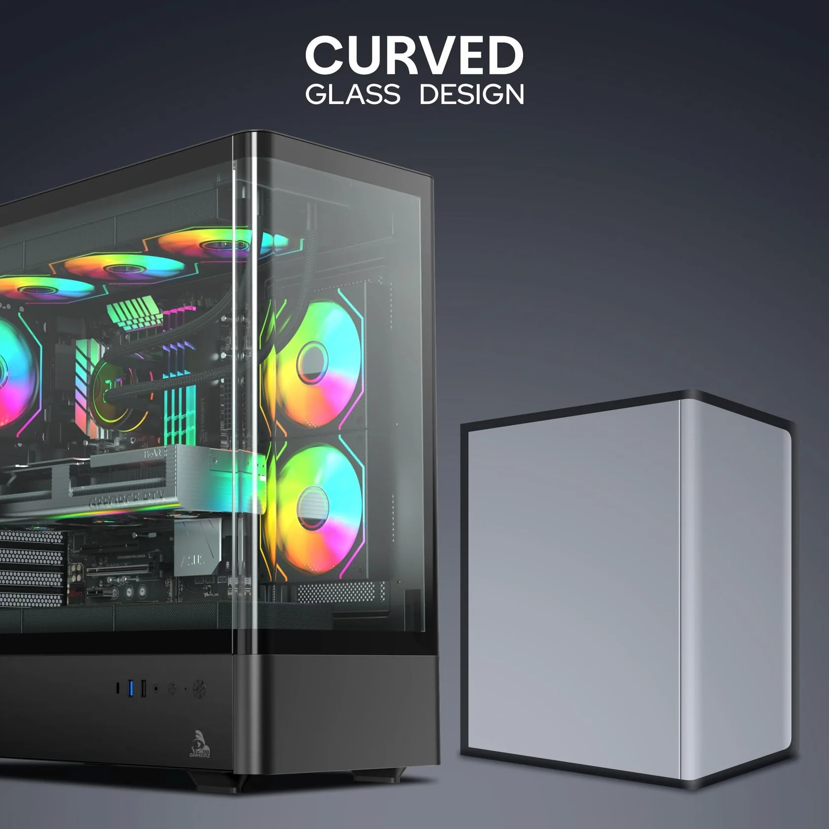 TAG Gamerz Aurora Mid Tower ATX Gaming Cabinet (Black) - Image 3