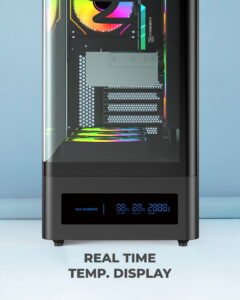 TAG Gamerz Aurora Vision Mid Tower ATX Gaming Cabinet (Black) - Image 4