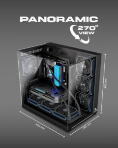 TAG Gamerz Orion Gaming Mid Tower Cabinet Black - Image 4