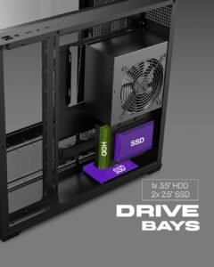 TAG Gamerz Orion Gaming Mid Tower Cabinet Black - Image 6